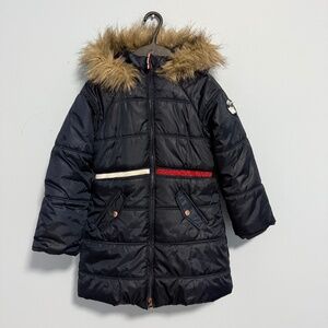 Tommy Hilfiger Little Girl’s Faux Fur Longline Puffer Coat Size 5/6‎